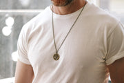 bronze big om chain necklace for men - Shani and Adi Jewelry