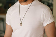 bronze big om chain necklace for men - Shani and Adi Jewelry