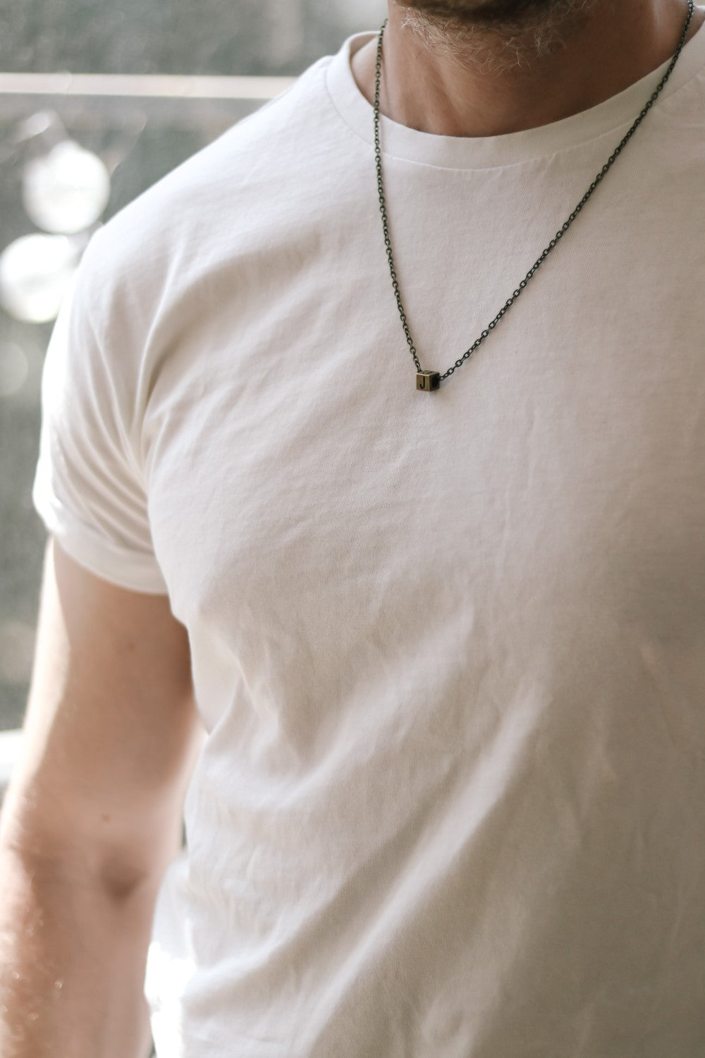Vnox Free Personalized Custom Initial Name Bar Necklaces For Men,minimalism  Stainless Steel Plain Vertical Pendant Collar Gift - Necklace - AliExpress