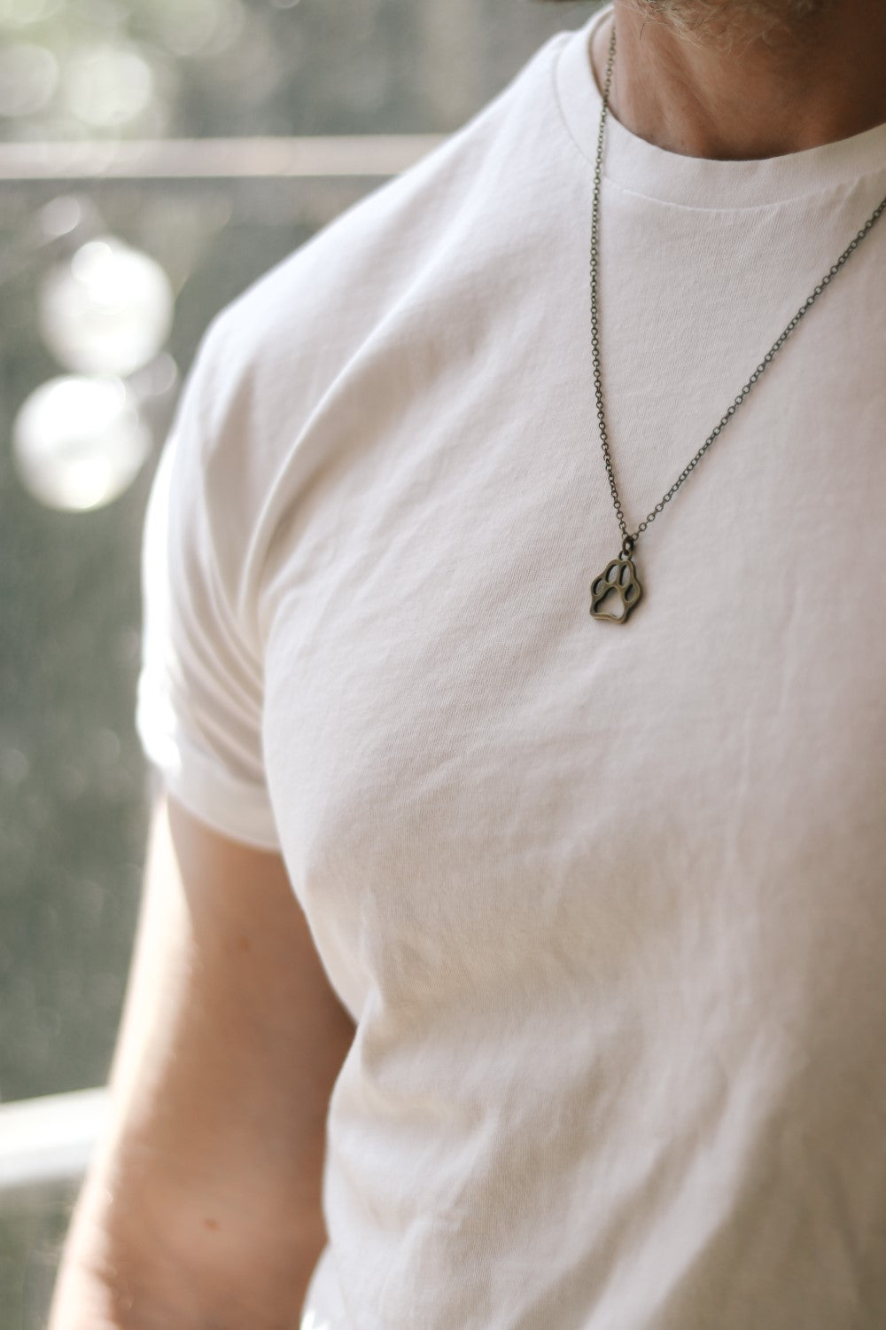 bronze paw chain necklace for men - Shani and Adi Jewelry