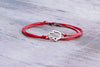 Wrapped Hamsa bracelet for men, red cord - shani-adi-jewerly