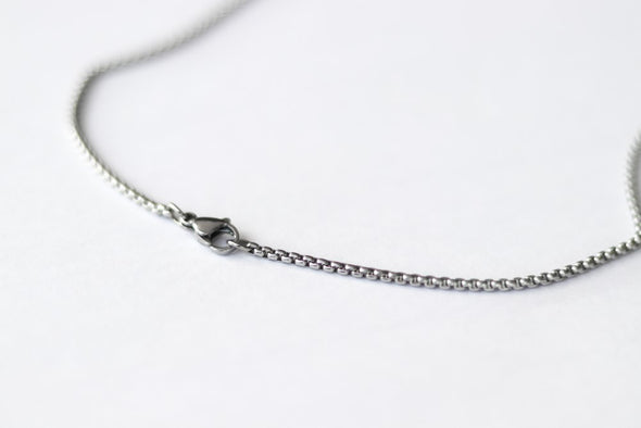 Chain necklace for men, men's necklace, silver waterproof Rolo cable chain, stainless steel chain necklace, gift for him, yoga, minimalist