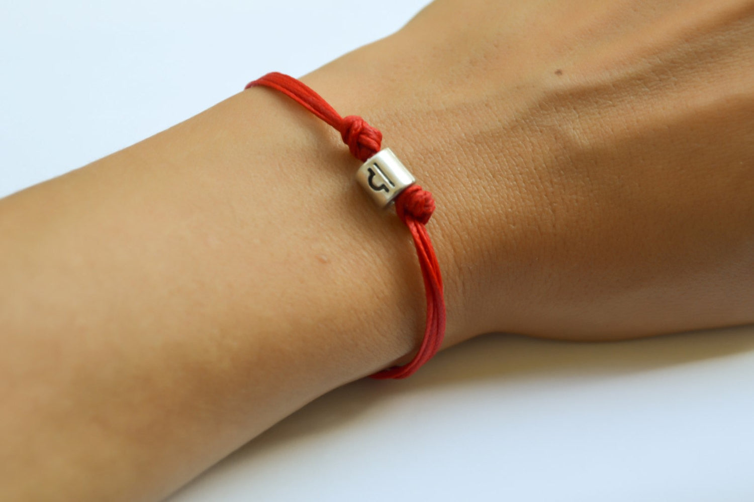 Zodiac sign bracelet, Libra sign, red cord - shani-adi-jewerly