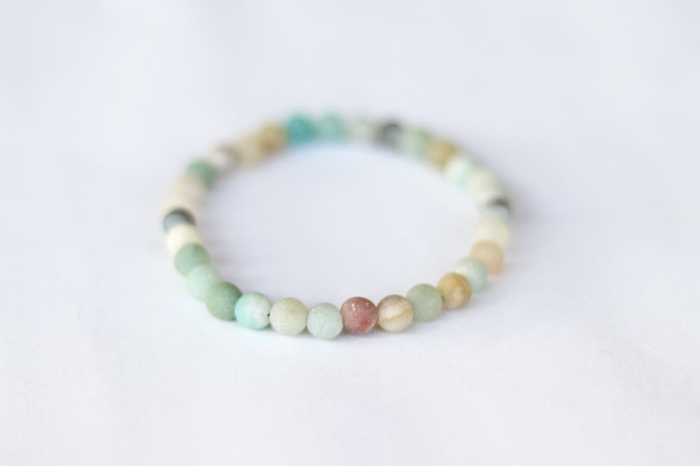 Amazonite bracelet for men, beaded bracelet, men's bracelet with stone beads, 6mm beads, turquoise, stretchable, gift for him, calming stone