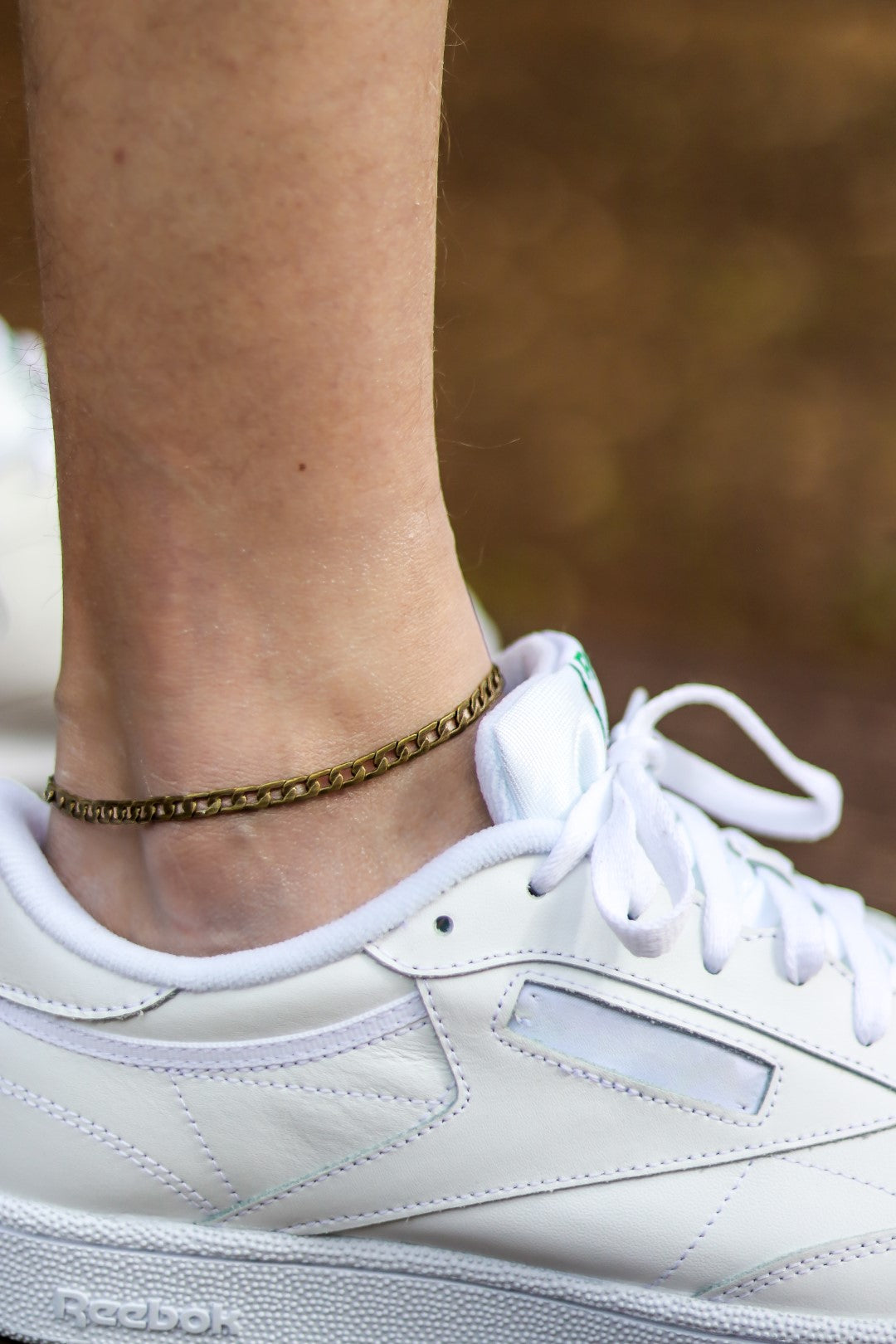Dainty Ladies Spiga Chain Anklet in Sterling Silver