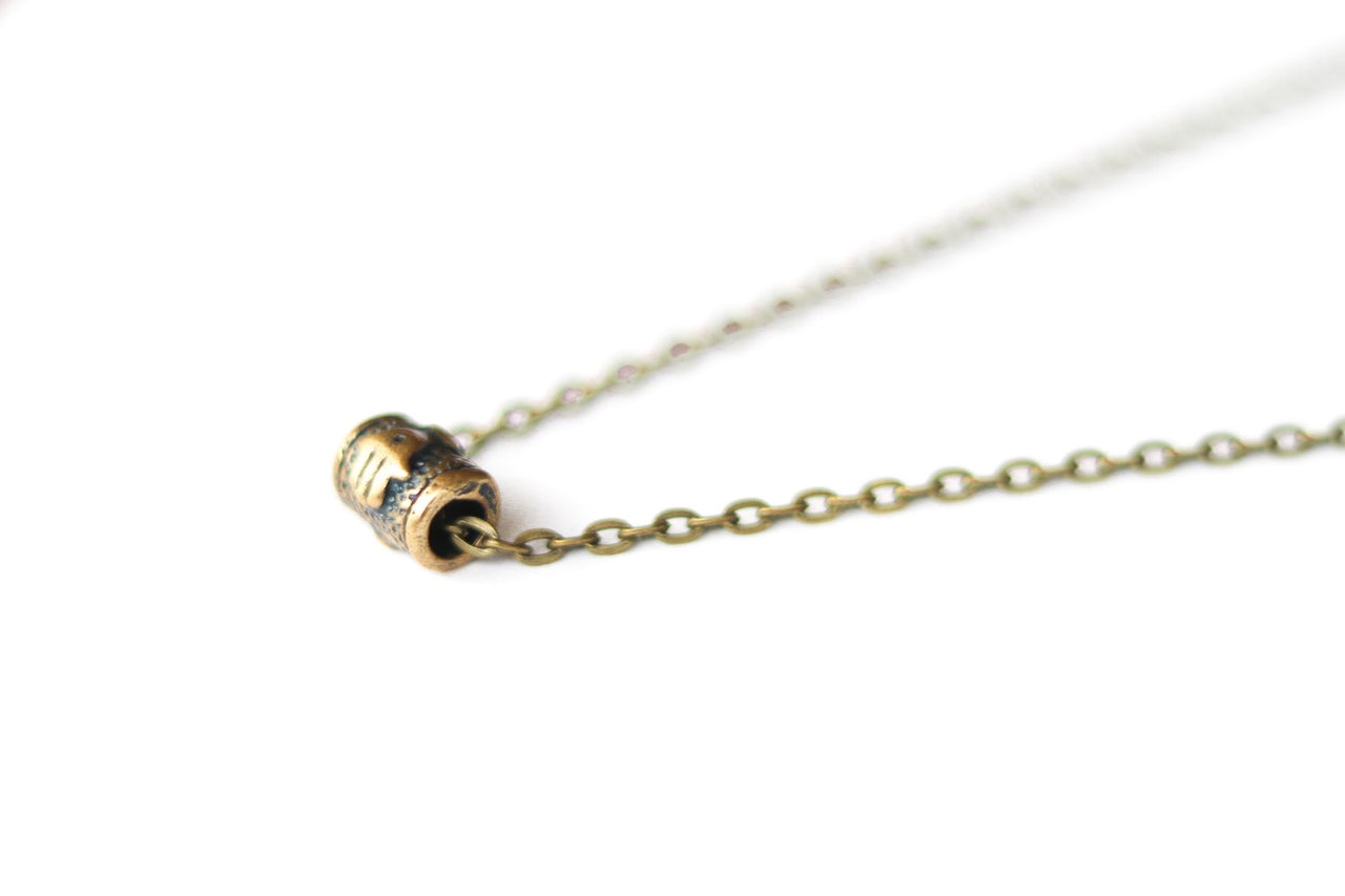 bronze hamsa chain necklace for men