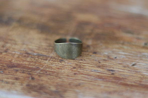 bronze flat ring for women - shani and Adi Jewelry