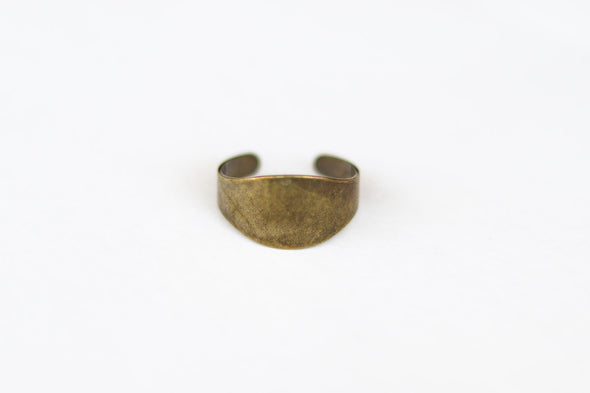 bronze flat ring for men - shani and Adi Jewelry