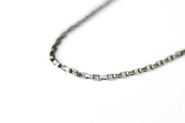 Silver links chain necklace for men, men's necklace, elongated cable chain, gift for him, minimalist mens jewelry, for man, fathers day gift