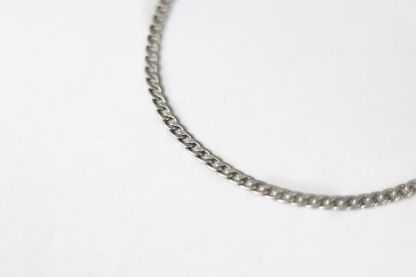 Silver link chain necklace for men, gift for him