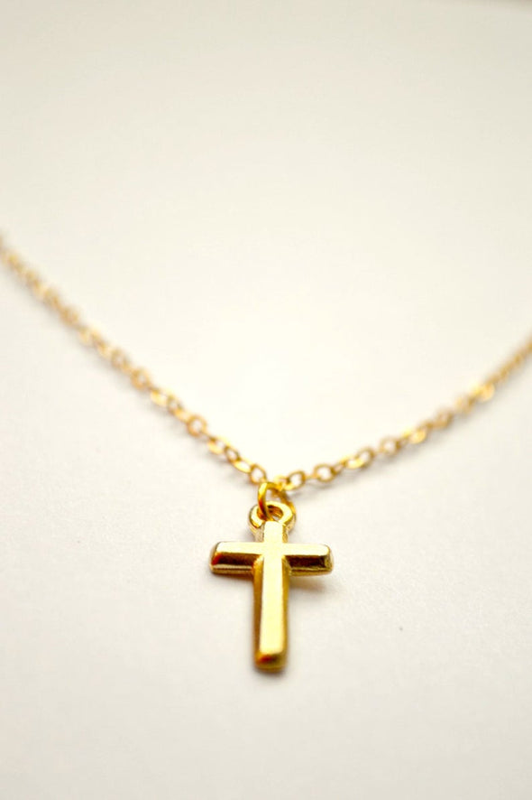 Kreuz Halskette für Frauen Goldkette, christlich-katholischer Schmuck