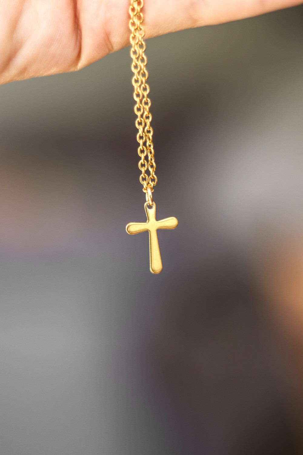 Christian Cross Necklace - Men Pendant Necklace In Gold