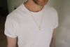 gold triangle chain necklace for men - shani and Adi Jewelry