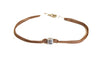 Initial bracelet for men, brown cord - shani-adi-jewerly