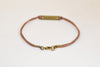 Courage bracelet for men, brown cord - shani-adi-jewerly