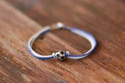 Blue and white soccer bracelet for men - shani-adi-jewerly