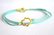 Gold hamsa wrapped anklet - shani-adi-jewerly