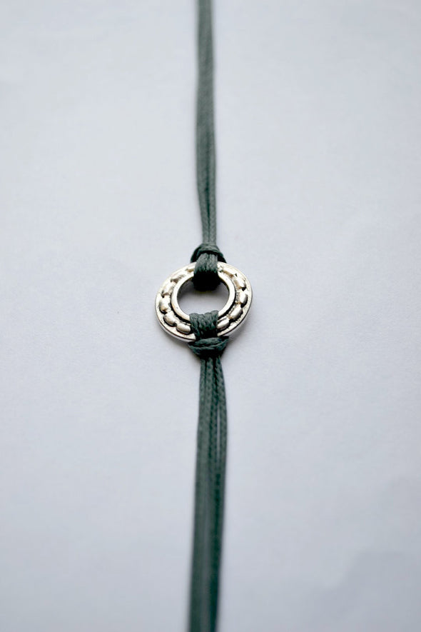 Karma bracelet for men, blue cord - shani-adi-jewerly