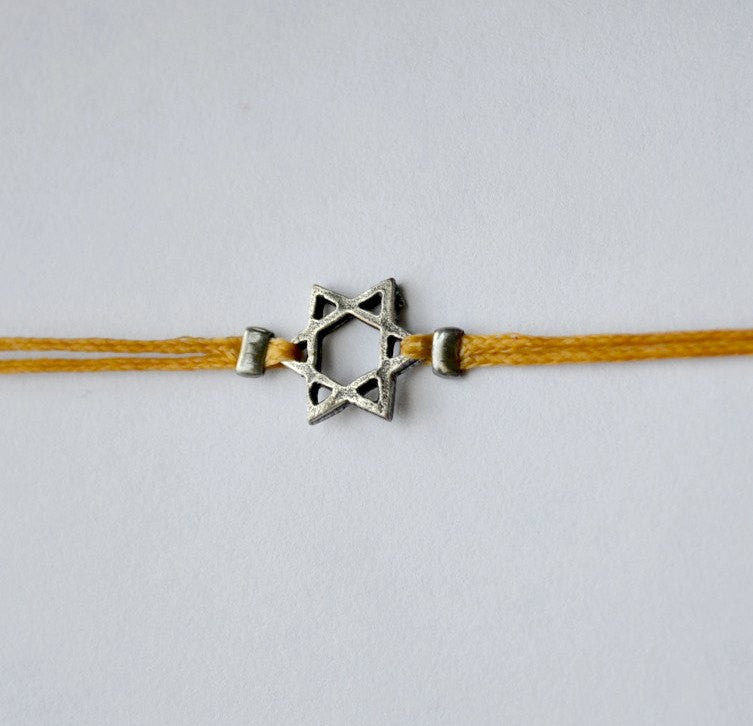 Silver Star of David men's bracelet - shani-adi-jewerly