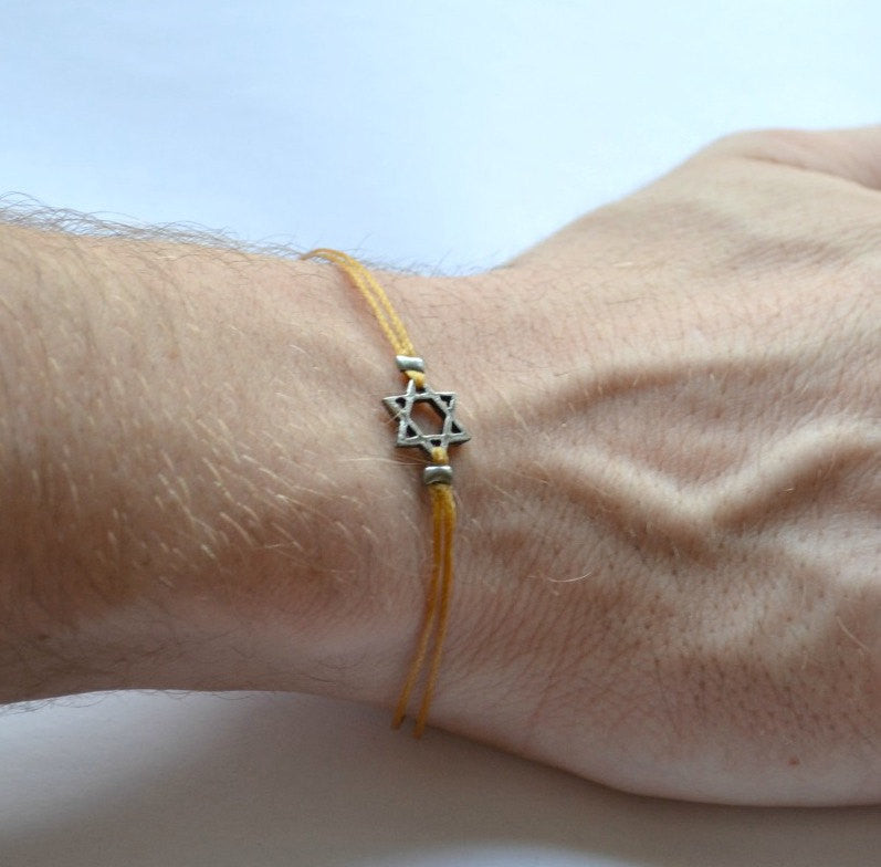Silver Star of David men's bracelet - shani-adi-jewerly
