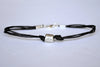 Silver tube anklet for men, black cord - shani-adi-jewerly