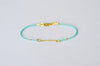 Turquoise cord bracelet with a gold chain - shani-adi-jewerly