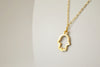 Gold chain women's Hamsa necklace - shani-adi-jewerly
