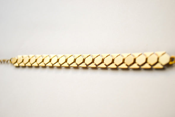 Gold chunky bracelet for women - shani-adi-jewerly