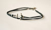 Nautical wrapped anchor anklet with blue cord - shani-adi-jewerly