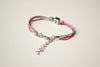 Initial bracelet for children, pink and turquoise cord - shani-adi-jewerly