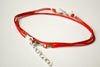 Infinity wrap anklet, red cord - shani-adi-jewerly