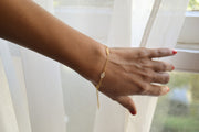 Dainty gold leaves chain bracelet - shani-adi-jewerly
