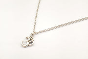 Silver Om charm women's necklace, stainless steel - shani-adi-jewerly