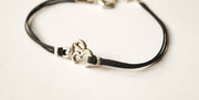 Men's bracelet with Tibetan silver Om charm - shani-adi-jewerly