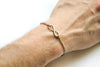 Silver Infinity bracelet for men, brown cord - shani-adi-jewerly