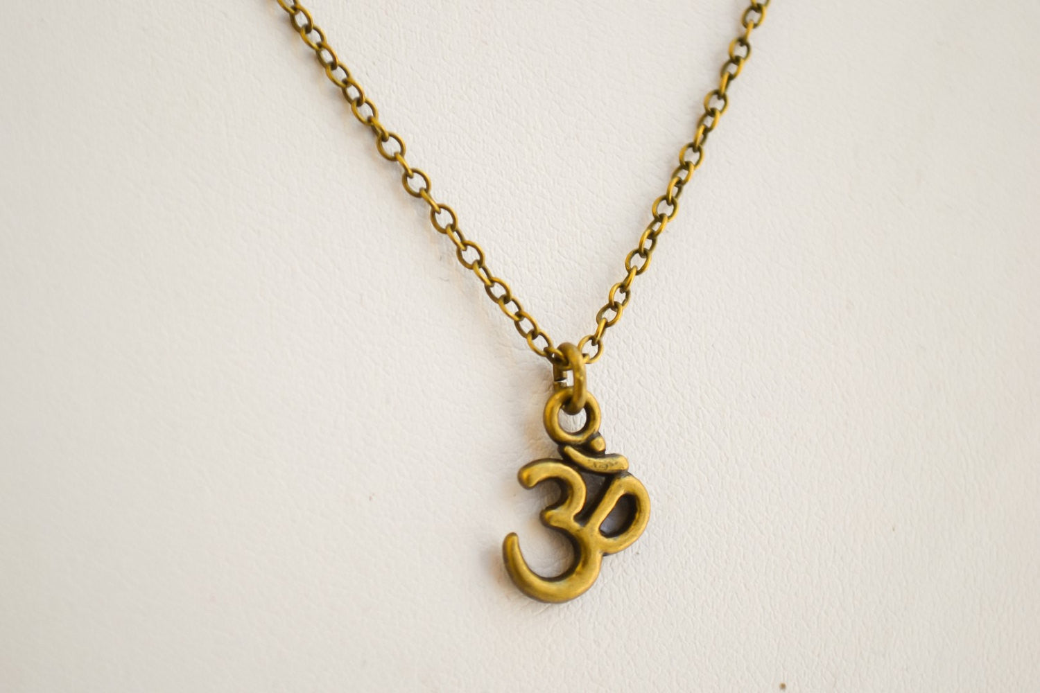 Bronze Om chain necklace for men - yoga necklace - shani-adi-jewerly