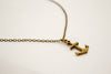 Bronze anchor necklace for men, link chain necklace, nautical - shani-adi-jewerly