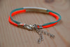 Silver long tube charms, turquoise bracelet - shani-adi-jewerly