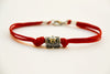 Red Kabbalah Hamsa bracelet for men, red string, Hand and fish on silver bead - shani-adi-jewerly