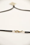 Silver infinity pendant and black cord bracelet - shani-adi-jewerly