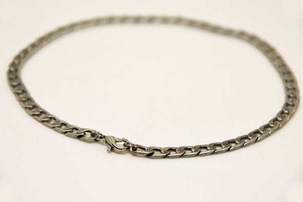 Men's ankle bracelet made of silver tone links chain - shani-adi-jewerly