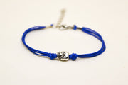 Silver skull blue bracelet - shani-adi-jewerly