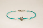 Nugget bracelet for men, turquoise cord - shani-adi-jewerly