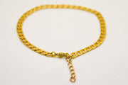 Elegant 14k gold plated flat chain bracelet - shani-adi-jewerly