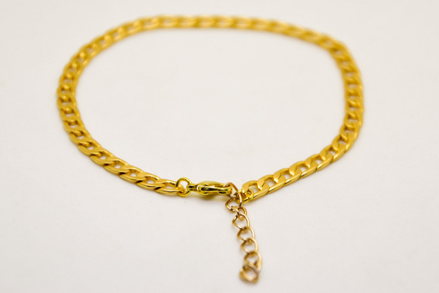 Elegant 14k gold plated flat chain bracelet - shani-adi-jewerly