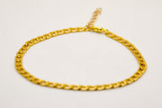 Elegant 14k gold plated flat chain bracelet - shani-adi-jewerly