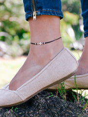 Silver cross charm Anklet - shani-adi-jewerly