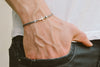 Cross bracelet for men, gray cord - shani-adi-jewerly