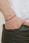 Silver dangle Star of David men's bracelet - shani-adi-jewerly