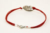 Tree of life bracelet for men, red cord - shani-adi-jewerly